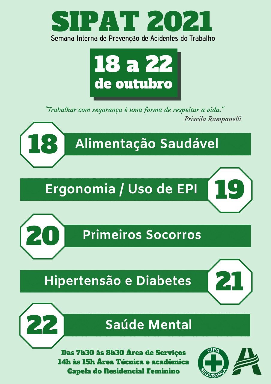 Fadba promove Semana Interna de Prevenção de Acidentes no Trabalho
